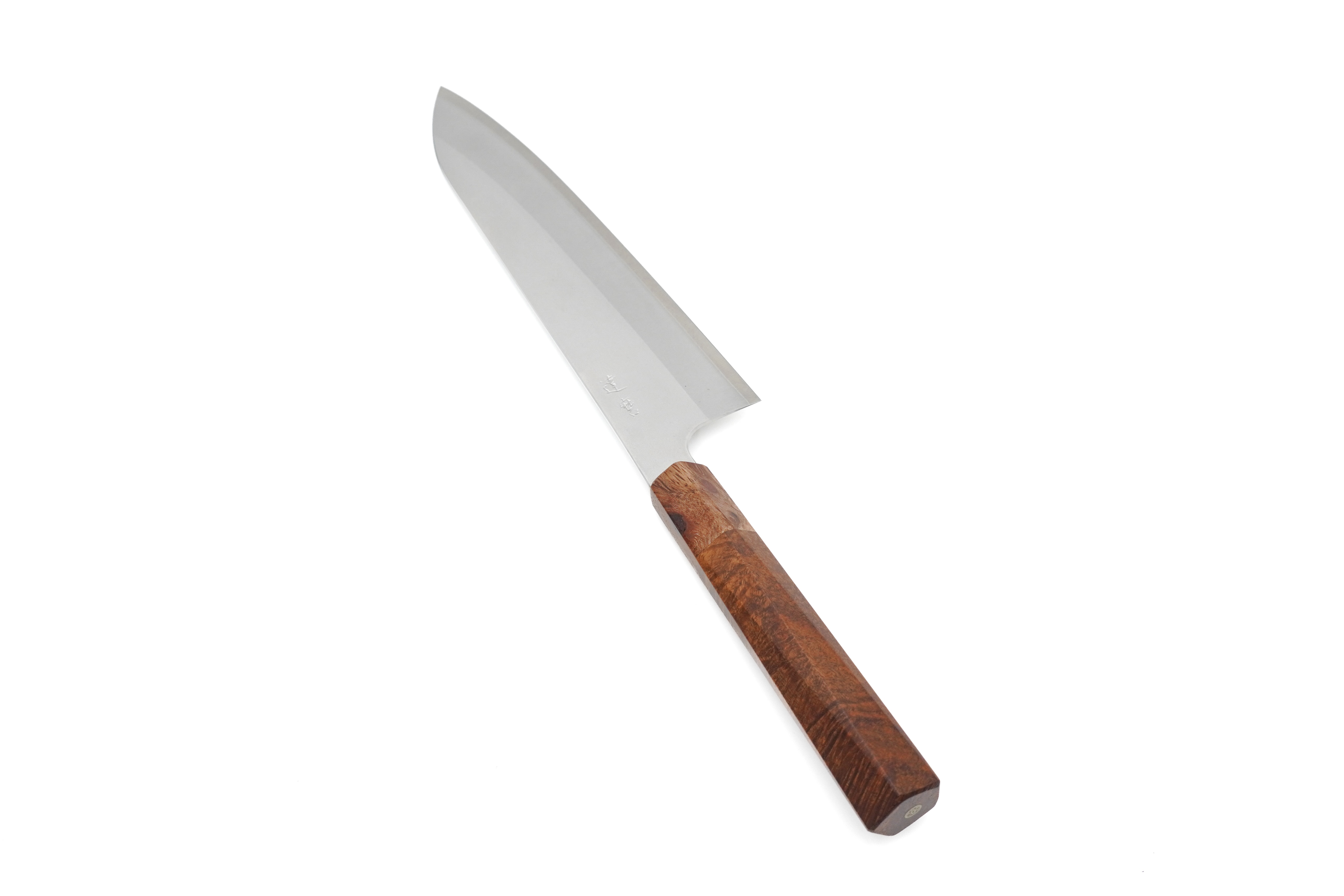 Pentagonal Two Burl Daruma Ginsan 3 Gyuto 210mm