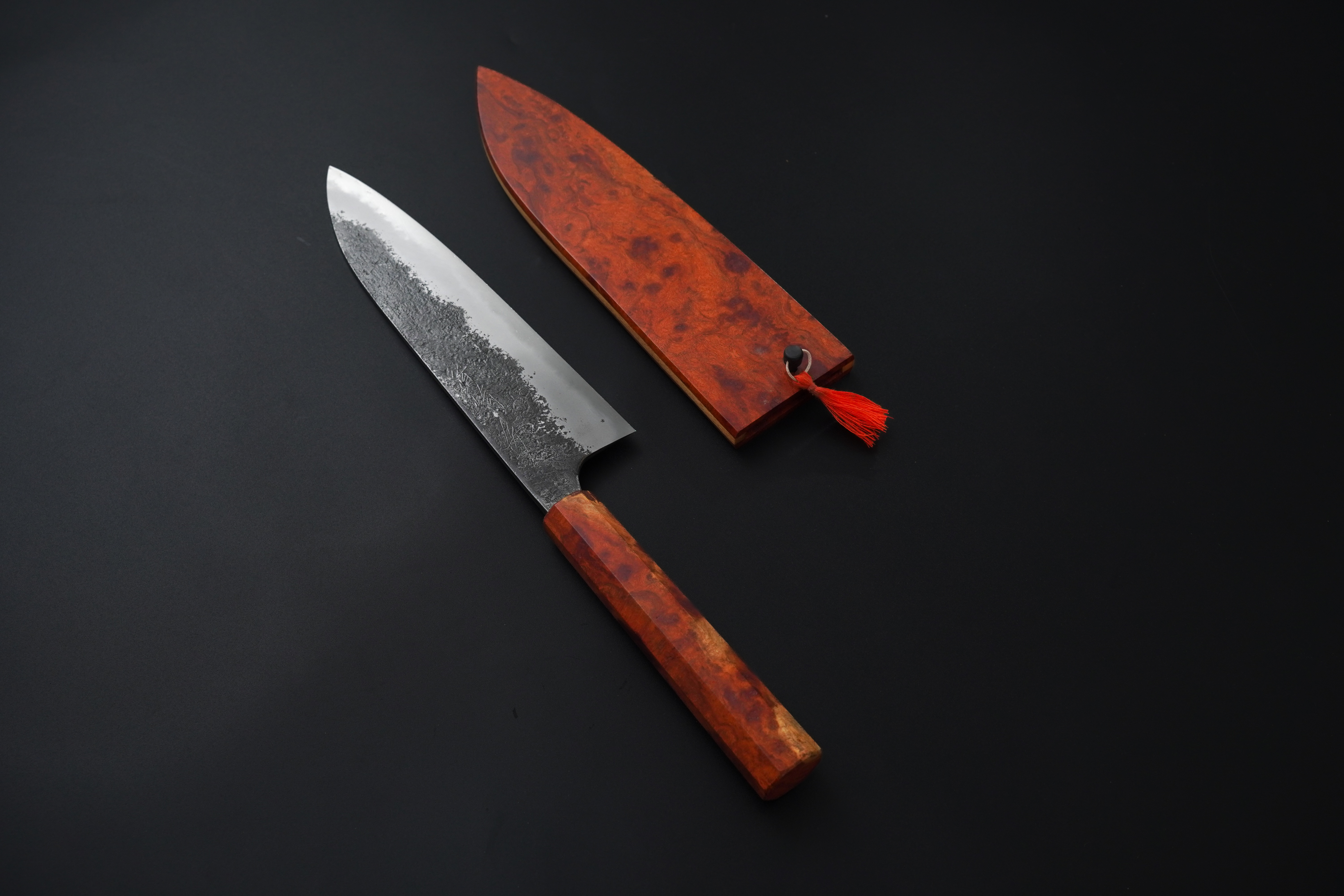 Naoki Mazaki Kuro Honsanmai Aogami 2 Gyuto 210mm with Red Kempas set
