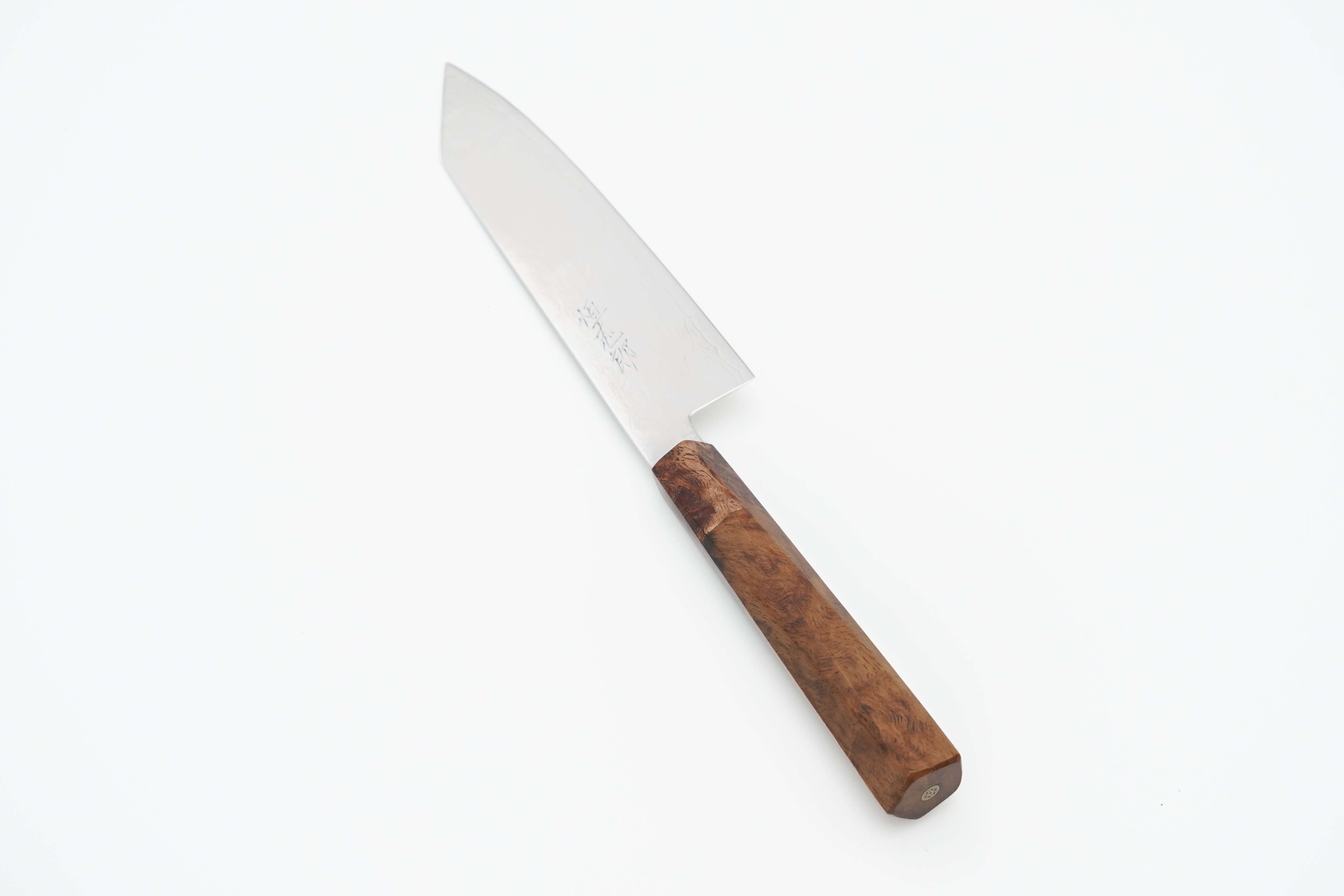 Pentagonal Two Burl Edit Sakamoto Ko Shi Ginsan #3 Damascus Kiritsuke 210mm