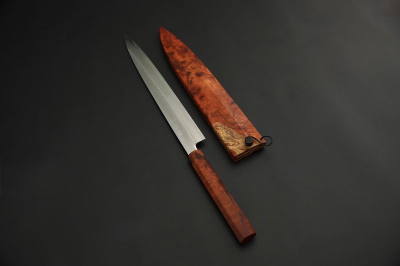 Touroku Sakai-Nakagawa-Masaya Ginsan Yanagiba 240mm with Saya casing