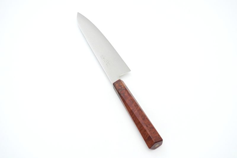 Pentagonal Two Burl Edit Sakamoto Ko Shi Ginsan #3 Damascus Gyuto 210mm